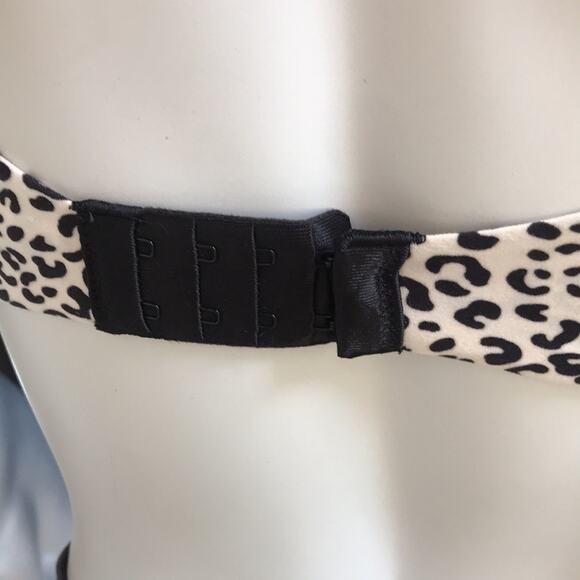 Victoria's Secret Leopard Print Underwire Bra Brown Cream Women's Size 32DD - Picture 3 of 8